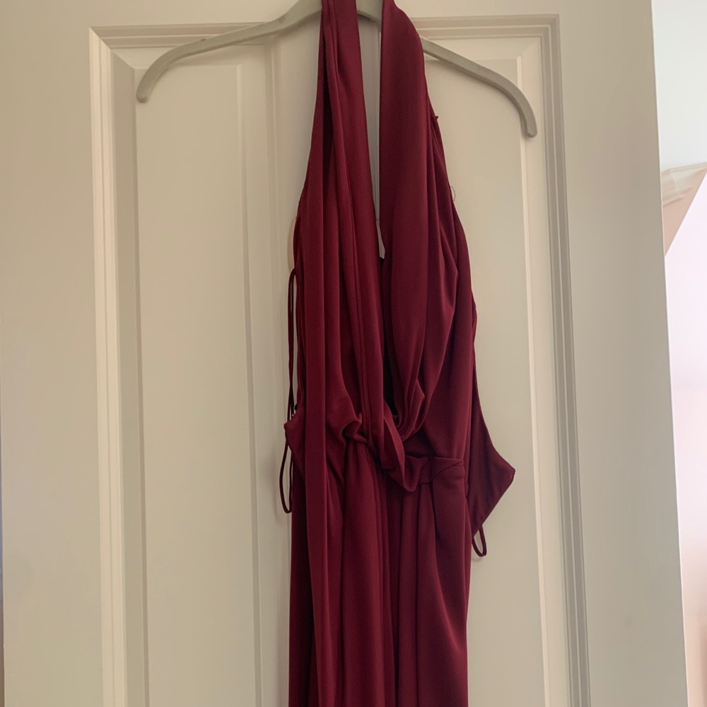Red formal cocktail dress